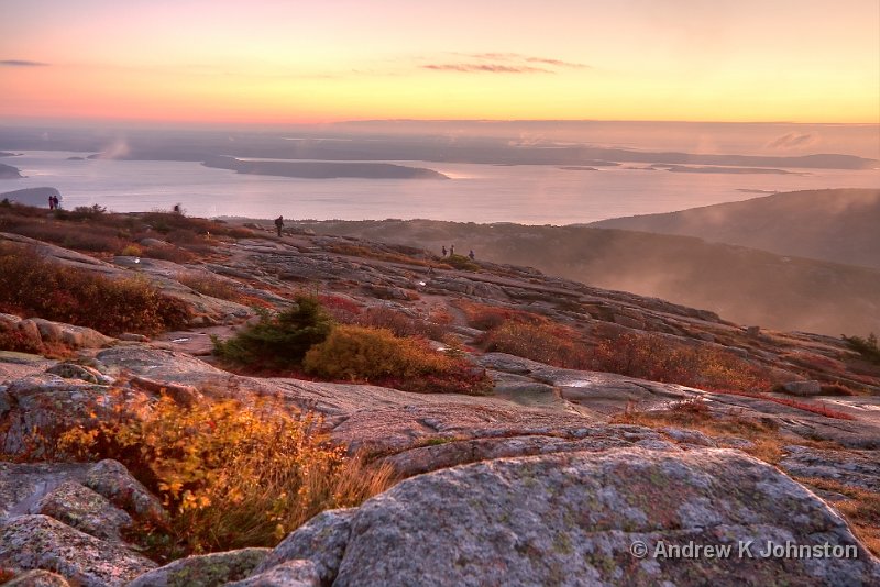 1008_40D_4681-2 HDR.jpg - Sunrise over Bar Harbor, Maine, from Mount Cadillac